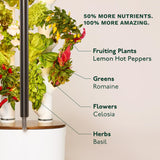 Gardyn Studio 2 Hydroponics Growing System - 16 Plants, Smart Tower