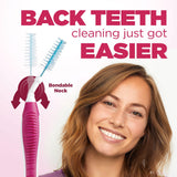 GUM Proxabrush Go-Betweens - Moderate - Interdental Brushes - Soft Bristled Dental Picks for Plaque Removal Health - Safe for Braces & Dental Devices, 10ct (Pack of 6)