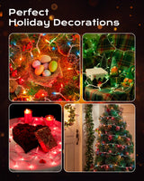 Brightown Clear Christmas String Lights, 200-Count 51.5ft Incandescent Bulb Mini Lights for Indoor Holiday Decor, Christmas Tree Garland Wedding Party Multi-Use Festival Decoration, White Wire