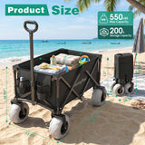SUNNYFEEL 550LBS Beach Wagon with Big Wheels for Sand - 200L Heavy Duty