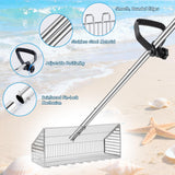 MarchingGreen Sand Flea Rake for Beach: 70in Handle Stainless Steel Rake