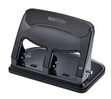 Bostitch Office EZ Squeeze Heavy Duty 3-Hole Punch for Home Office & School, 40-Sheet Capacity, One-Touch Reduced Force, Sleek Black Design
