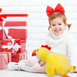 24" 4.2 lbs Weighted Stuffed Animals, Weighted Chicken Plush, Cute Weighted Stuffed Animal Chick Plushie Dolls Throw Pillow Birthday Christmas Gifts for Children Kids Adults