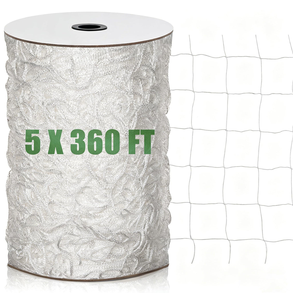 Nylon Trellis Netting Roll 5 x 360 ft, Oltara Heavy Duty Garden Netting with 6 Inch Soft Mesh, Plant Support Mesh for Climbing Plants, Vegetables, Fruits, Cucumbers, Peas, Tomatoes