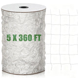 Nylon Trellis Netting Roll 5 x 360 ft, Oltara Heavy Duty Garden Netting with 6 Inch Soft Mesh, Plant Support Mesh for Climbing Plants, Vegetables, Fruits, Cucumbers, Peas, Tomatoes