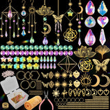 Ecoofor 407 pcs DIY Sun Catchers for Adults, DIY Suncatchers Making Kits,Hanging Decorative Suncatcher, Crystals Rainbow Maker for Indoor Home Decor