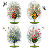 4PCS 4Ft × 5Ft Fruit Tree Netting with Zipper and Drawstring, 60 Mesh Thickened Garden Bird Netting for Blueberry Bushes, Fruits, Vegetables, Insect Bird Barrier Mesh Protective Cover