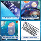 Kaivee Space World Play Tent Pop Up Kids Indoor Sensory Playhouse Children Foldable Kids Tent for Boys Girls Toddler as 3 4 5 6 7 Years Gift as Birthday Christmas Toys