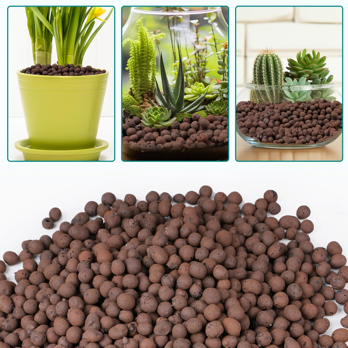Rahato 10 lbs LECA Clay Pebbles for Plants, 4-16mm Lightweight Clay Balls