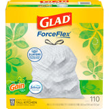 Glad Tall Kitchen Trash Bags 13 Gallon, Gain Original Garbage Bags, Odorshield with Drawstring, 110 Count
