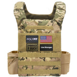 Polyfit (Fortify) Weighted Vest for Strength and Endurance Training, Fitness Workouts, Running, WODs - CAMO