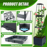 Biotolot 2 Packs Raised Garden Bed Tomato Planter Box with Trellis,44.8" Self-Watering Tomato Cage with Trapezoidal Trellis for Climbing Plants Flowers Vegetables Vine in Patio Garden Indoor Outdoor
