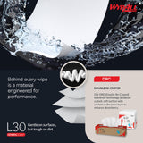 WypAll GeneralClean L30 Cloths Heavy Duty Cleaning Wipes (05812), Quarterfold, Strong and Soft Bulk Paper Wipers, White (12 Packs of 90 Sheets, 1,080 Sheet Total)
