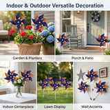 250th Anniversary USA Freedom Wind Spinners, Patriotic Pinwheels Red White Blue Decor for 4th of July Memorial Day Yard Lawn Parade Party, 12Pcs America 250 Decorations 1776-2026