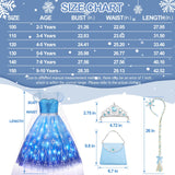 Davvew Princess Dresses for Girls Halloween Light Up Princess Costume for Little Girls Christmas Toddler Princess Dress Up Clothes