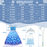 Davvew Princess Dresses for Girls Halloween Light Up Princess Costume for Little Girls Christmas Toddler Princess Dress Up Clothes