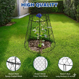 Tcomhk Garden Cloches for Plants - Set of 6 Chicken Wire Plant Cages and Plant Protectors from Animals, 17.7" H x 12.8" D, Outdoor Vegetable and Flower Cages, Sapbontchi Chicken Wire Cloche