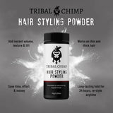 Tribal Chimp Hair Styling Powder, All-day Invisible Hold Hair Volumizer and Texture Powder for Men and Women, Styling Powder with Matte Finish - 6-Piece Set, 10g