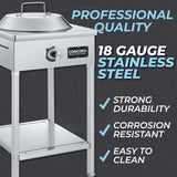 Concord Professional Vortex Burner Stainless Steel Commercial Wok Range Single Burner Outdoor Propane Stove. Great for Stir Fry, Outdoor Kitchen, Asian Cuisine