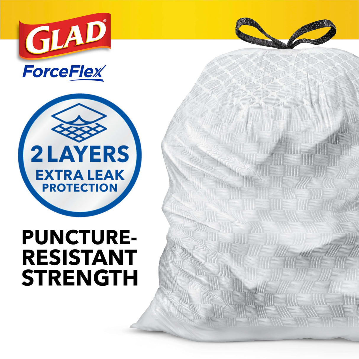 Glad Tall Kitchen Trash Bags 13 Gallon, Gain Original Garbage Bags, Odorshield with Drawstring, 80 Count