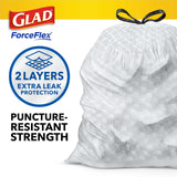Glad ForceFlex Drawstring Trash Bags, 13 Gallon, Gain Lavender, 110 Count (Package May Vary)