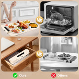 Food Warming Mat- Foldable Warming Mat for Food with Adjustable Temperature Control Time Moders Locking Function Electric Warming Tray for Parties,Home,Travel,Buffet Beige