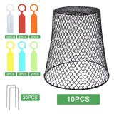 Dukelai 10 Pcs 9.13"×9.13" Chicken Wire Cloche Plant Covers Garden Netting Metal Heavy Duty Plant Protectors from Animals for Keeping Bunnies Chicken Squirrels Birds Other Out