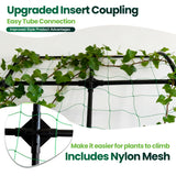 popsea 8.8ft Leaning Garden Trellis, No-Drill Lean-to Design for Climbing Plants | PE-Coated Galvanized Steel Plant Support for Flowers & Vegetables, Rust-Proof & Space-Saving Vertical Gardening