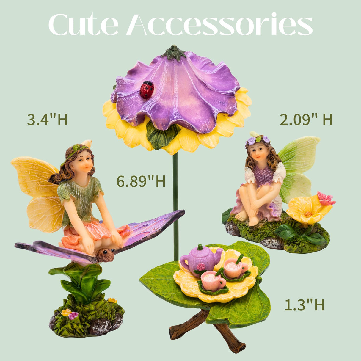 PRETMANNS Fairy Garden Accessories Outdoor Kit