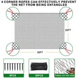 BSTPCOO Bird Netting for Chicken Coop Roof,25 x50ft, Nylon 3/4" Mesh