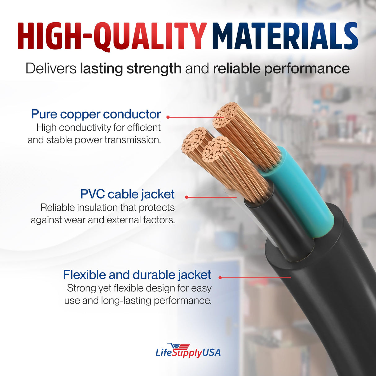 100ft Outdoor/Indoor Extension Cord 16/3 Gauge Heavy Duty 3 Prong SJTW, Waterproof, Flexible Cold-Resistant Long Power Cord,10A 125V 1250W, Yellow by LifeSupplyUSA