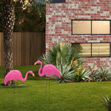 4E's Novelty 2 Pink Flamingos Yard Decorations - Extra Large 24" Flamingos Yard Ornaments - Pink Flamingos for Yard Sculptures & Statues - Lawn Flamingos Outdoor Garden Decor, Weather Resistant