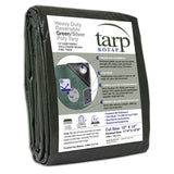 Kotap 12 x 14 Ft. Heavy-Duty Protection/Coverage Tarp, 8-mil, Reversible, Multi-Use, Waterproof, Green-Silver, (TGS-1214)