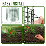 Warmfarm DIY Metal Plant Protectors from Deer, Garden Fencing Animal Barrier Size 11.8 * 15.7 inches, Mesh Plant Cage Chicken Wire Cloche for Plants with Stakes and Nylon Cables
