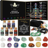pozemu 24 Pcs Crystal Advent Calendar 2026 Healing Crystal Natural Gemstone