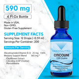 Absonutrix Citicoline 590 mg, 4 Oz Bottle, 200 Servings, Made in USA, Quick Absorption, Quality Potent Ingredients, Non-GMO, GMP Certified, Cruelty-Free Products