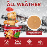 ZPISF 6 FT Christmas Inflatables Outdoor Decorations, Cute Christmas Blow Up Yard Decorations Gingerbread Man in Hot Cocoa Mug Scene for Garden Lawn Xmas Decor