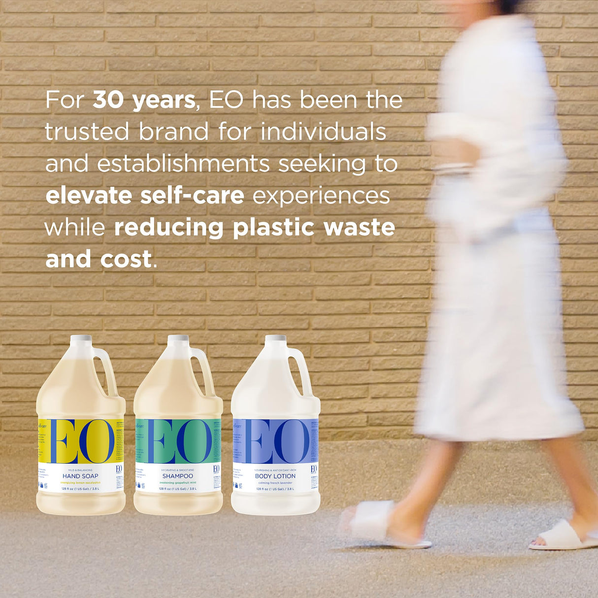 EO Liquid Hand Soap Refill, 1 Gallon, French Lavender, Organic Plant-Based Gentle Cleanser with Pure Essential Oils