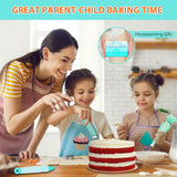 Cake Decorating Supplies Tools Kit: 358 pcs Baking Accessories with Storage Case - Piping Bags and Icing Tips Set - Puffs Christmas Cookie Cutters Cupcake Set for Beginners or Professional, Mint Green