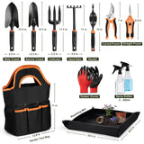Joyfair Gardening Tools, 12 Pcs Garden Tool Set for Planting & Weeding