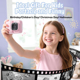 ETIKEZ Kids Camera, 1080P Instant Digital Print Camera for Kids, Christmas Birthday Gifts for 4 5 6 7 8 9 10 Year Old Girls Boys, Portable Toy with 32GB SD Card & 3 Rolls Printing Paper, Pink