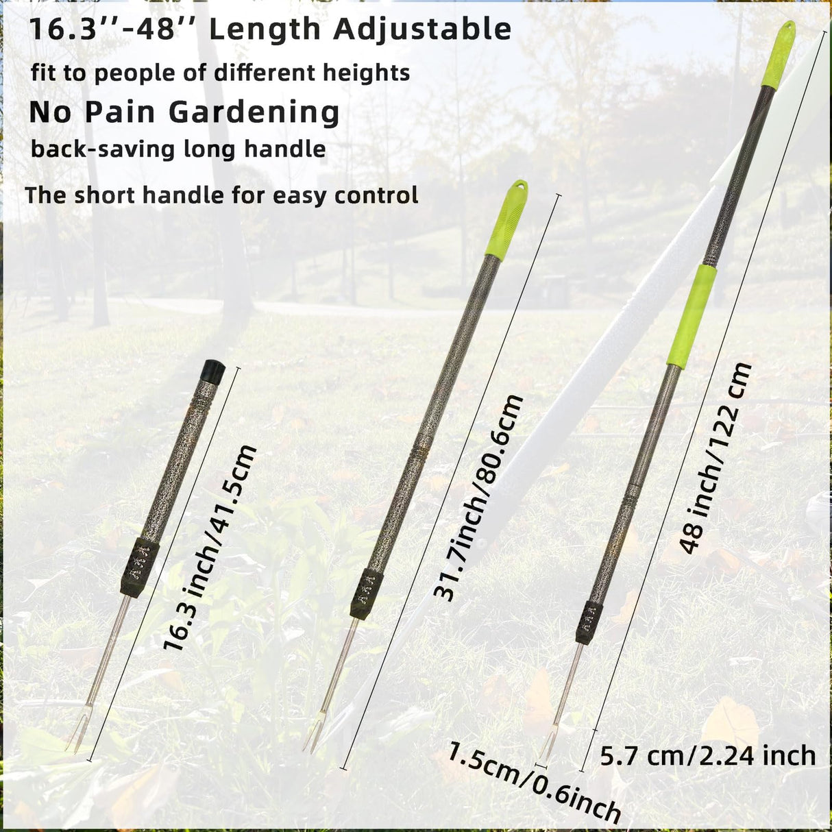 KLDOLLAR Weed Puller Tool,48" Long Handle Weeder Puller Tool with Soft Grip