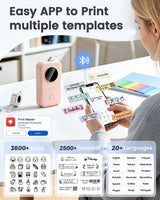 Phomemo Label Maker, Bluetooth Mini Portable Label Printer for Home School