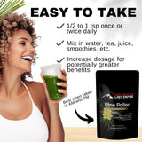 Pine Pollen Powder Wild Harvested - 99% Cracked Cell Wall | Supports Healthy Energy & Longevity (50 Grams)