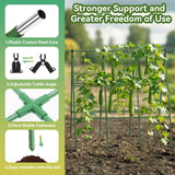 2 Pack Cucumber Trellis, 49.6"×49.6" Garden Trellis for Climbing Plants Outdoor, A-Frame Vegetable Trellis for Raised Bed, Support for Tomatoes, Squash, Zucchini, Vegetables