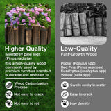 Wood Garden Edging, Natural Wooden Solid Log Fence Border Decorative for Flower Bed Barriers and Landscape Fencing, 6.9 in H x 3.0 ft L, 1.9 in Diameter (2PACK)