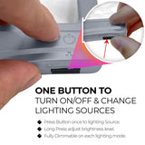 MAGNIPROS Patented 5X Large LED Page Magnifier with Detachable Stand | Eye Caring 3 Color Light Modes & Anti-Glare Lens to Reduce Eye Strain-Ideal for Reading Fine Print, Crafting, Low Vision Seniors