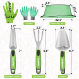 WORKPRO 5-Piece Aluminum Garden Tool Set with Repotting Mat