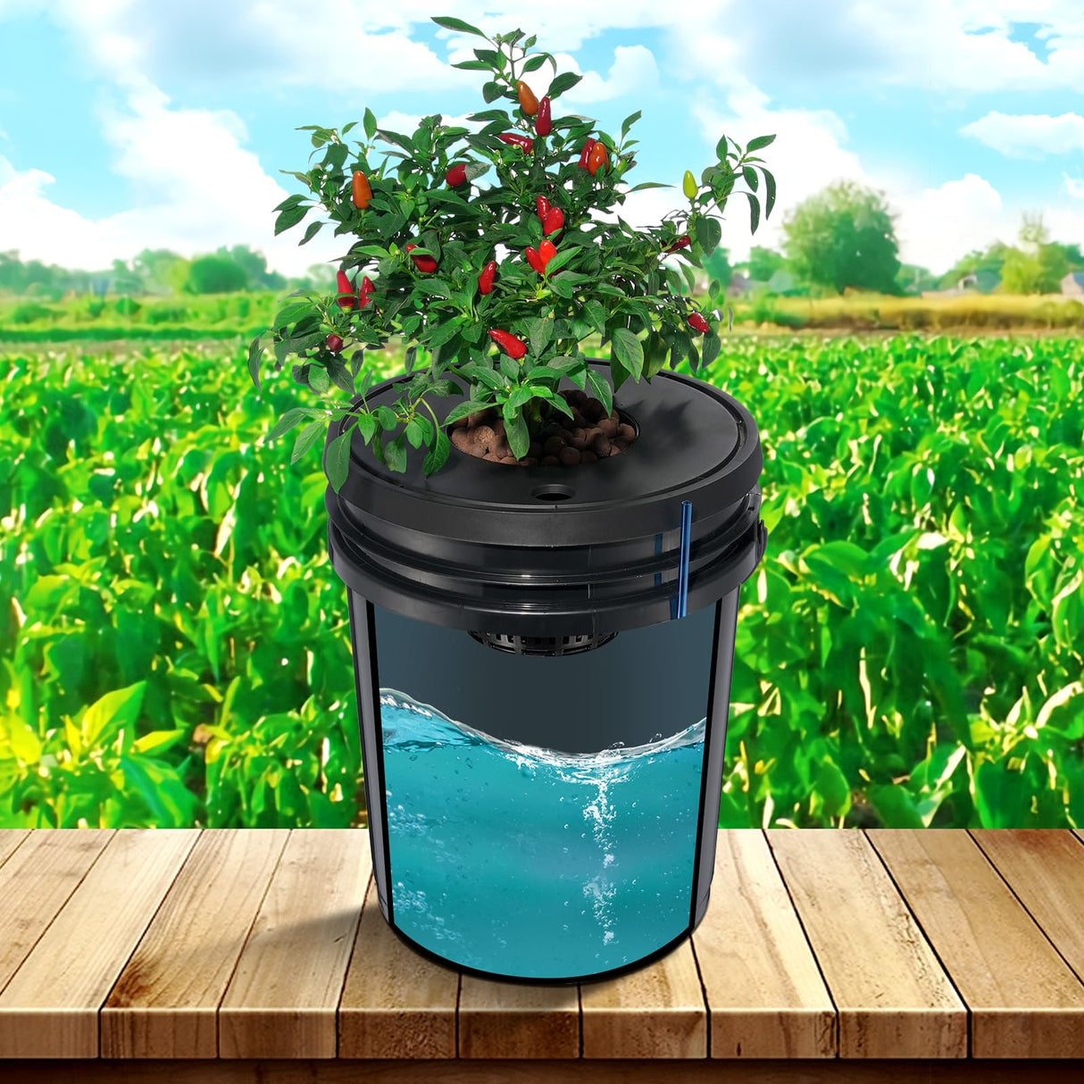 VEVOR DWC Hydroponic System, 5 Gallon 8 Buckets, Deep Water Culture Growing Bucket, Hydroponics Grow Kit with Pump, Air Stone and Water Level Device, for Indoor/Outdoor Leafy Vegetables