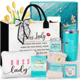 Boss Lady Gifts for Women, Best Boss Gifts for Women with Canvas Tote Bag, Funny Boss Christmas Gifts for Women, Cool Gifts for Bosses Female, Office Appreciation Gifts for Birthday Boss Day